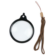 Halsschnur-Lupe, ABS-Rahmen, 60-mm-Linse für-Braun