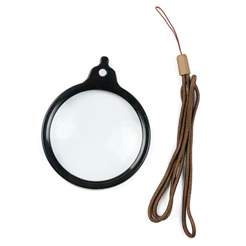 Halsschnur-Lupe, ABS-Rahmen, 60-mm-Linse für-Braun