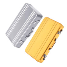 2Pcs Metal Business Card Holder 3.86x2.52Inch Light Weight-C