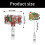 Christmas Themed Sequins Badge Holder with Belt Clip-1 4