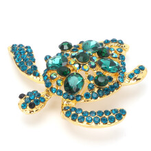 Broche met strass-kristallen, sprankelende kristallen dierenbroche voor vrouwen, 18-karaats verguld reversspeld, modieus sieraad, cadeau voor moeder,