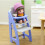 Chaise haute miniature pour bébé, échelle 1/12,-rosejaune 5