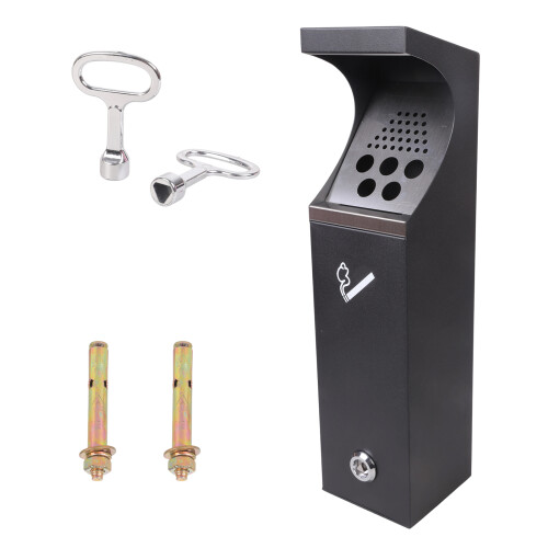 Bottom Wall Mounted Trash Can For Outdoor Metal-head raiser