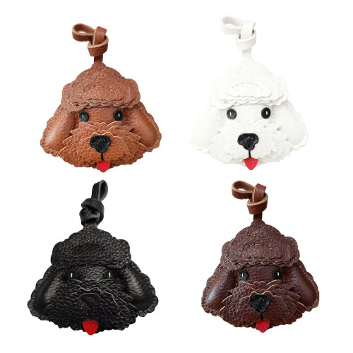 Porte-clés sur le thème du chien, accessoire en-Marron clair. 1