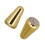 2 Stuks Toggle Messing Schakelaars Knoppen Cap Vervanging-Gouden 1
