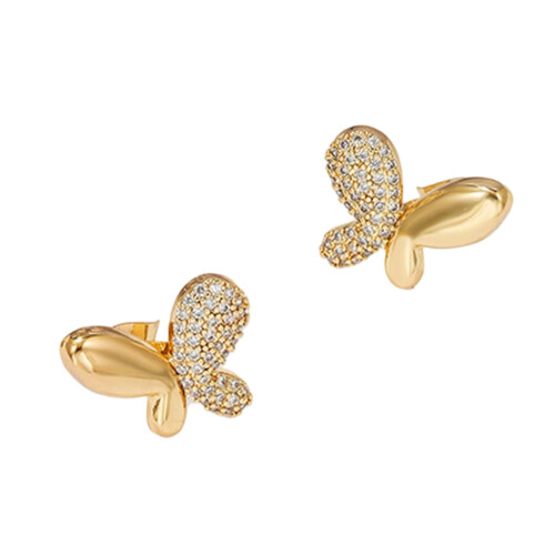 Accessoire d'écouteur sécurisé, motif papillon à la mode,-Or