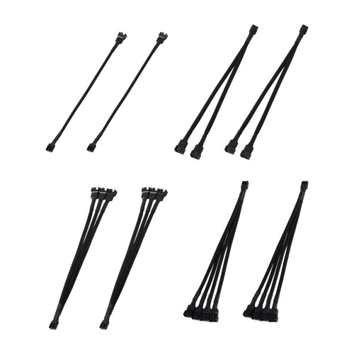 2Pcs 4Pin PWMs Fan Extension Cable 26cm Length Optimized-1 to 1 1