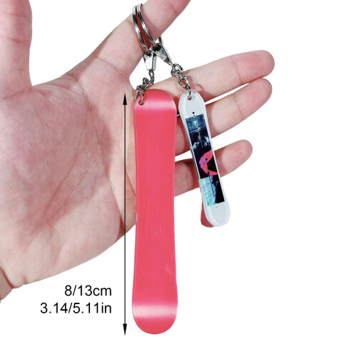 Tiny Snowboard Keyring Skateboard Keychain Key Holder- 20 8cm 2
