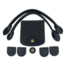 Kit de fabrication de sacs en cuir, ensemble de tricot de-Noir