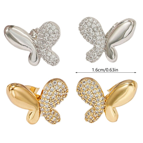 Sport Earphone Clasp Decorative Butterfly Pattern Metal-Silver 1