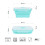Faltbare Lunchbox, Mint, 355 ml, kompakter Behälter 2