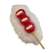 Charm Plush Hair Clip Hawthorn Candy Stick Design Hair Pin-Red