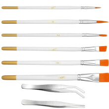 6 stuks voedselveilige penselen fondant tool met roestvrijstalen
