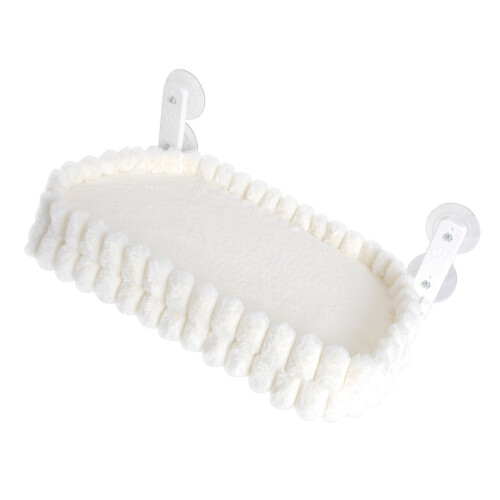 Space Saving Hanging Pet Hammock Basking Platform-White