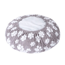 Couverture de lit ronde imperméable pour animaux de-Gris clair M