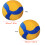 Furry Volleyball Shape Throw Pillow-blue white red 30cm 2