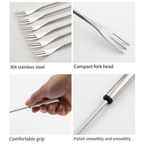 6pcs Practical Stainless Steel Dessert Fork Ideal for Wedding 1