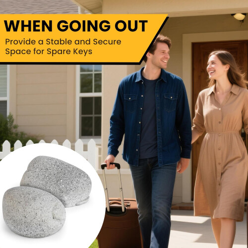 Realistic Rocks Shape Key Hider Outdoor Concealed Storage Box 1