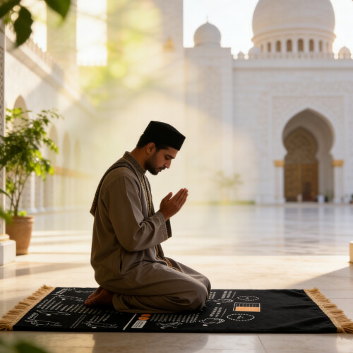 Beginnersvriendelijk islamitisch gebedskleed met-klein 2