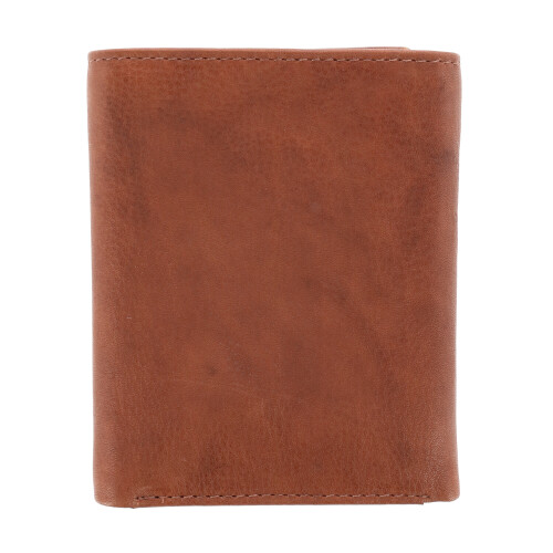 CTM Men's American Bison Leather RFID Trifold Wallet 1