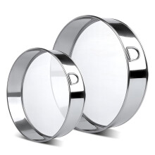 2 Piece Flour Sifter Stainless Steel Powdered Sugar Sieve Baking
