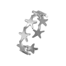 Fashionable Adjustable Rings Opening Jewelry Star Shape-Silver