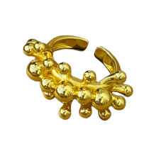 Verstellbarer Metallperlenring für Damen und Herren,-Gold