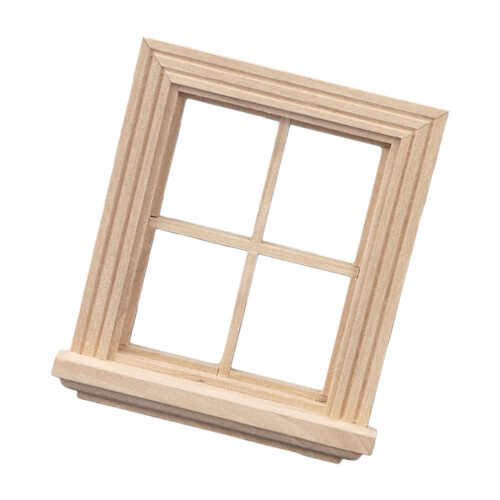 Child Safe Smooth Unpainted Dollhouses Window For Creative
