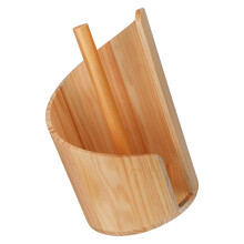 Countertop Wood Paper Towel Holder Natural Wood-Wood color