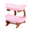 Stackable Double Layer Snacks Serving Tray Nonslip-pink brown 1