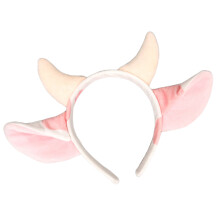 Halloween Cow Costumes Set Cow Ears-Headband pink white