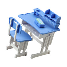 Miniatuur studiebureau en stoelmodel voor kinderen voor-Blauw
