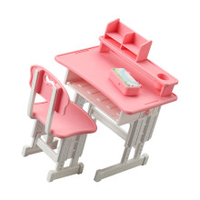 Bureau d'étude et chaise miniatures pour enfants, figurine-Rose