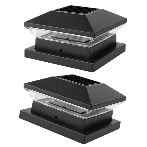 Solar Post Light with Automatic Sensor-Transparent Model 2 Pack