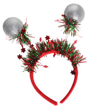 Christmas Hair Hoop Ball Headdress For Party Family-Silver