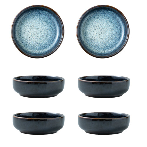 Pack of 6 Healthy Ceramic Dishes Smooth Glazed Simple-Yaolan