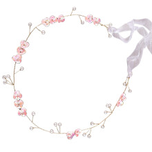 Elegante bloem haarband bruid bruiloft accessoires-Roze