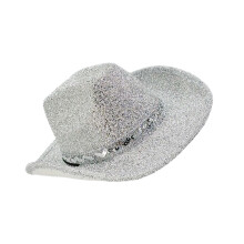 Chapeau occidental en poudre Ă paillettes tendance pour-Argent