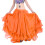 Polyester buikdansrok met drie lagen wervelende-Oranje A 1