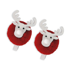 2PCS Festival Herten Clips Houten Fotohouder Clip voor-Rood