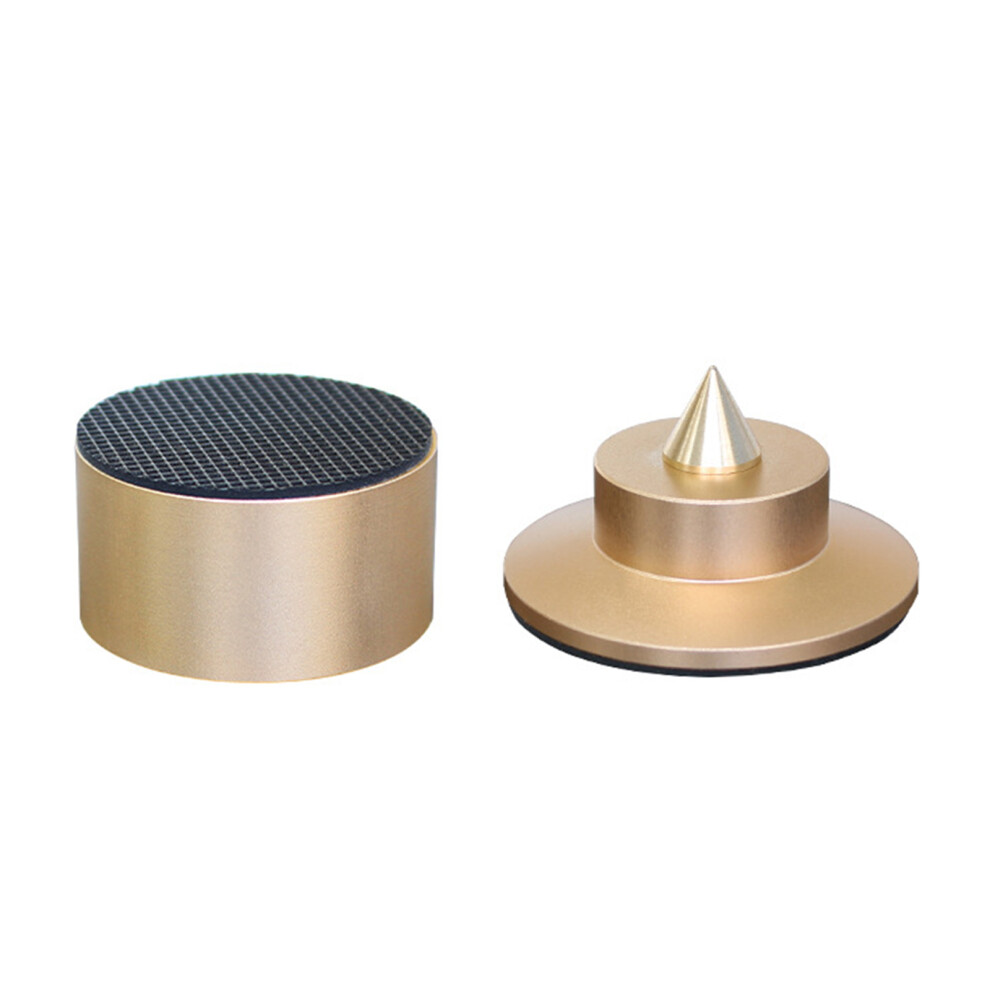 Multiple Surfaces Compatible Sound Equipment Feet Aluminum- Gold 7751001375347