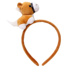 Elastic Horse Character Headbands Year of Horse-light brown