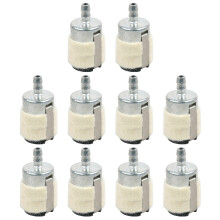 Pack Of 10 Universal 3/16" Inline Fuels Filters-black bottom