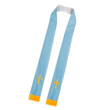 Double Side Clergy Stole For Church Service with-Sky Blue
