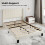 Levede Double Plush Upholstered Panel Bed Beige 4