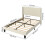 Levede Double Plush Upholstered Panel Bed Beige 6