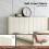 Levede Double Plush Upholstered Panel Bed Beige 8