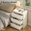 Levede Bedside Tables Side End Table White 3 Drawers Modern Storage Cabinet 7