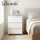 Levede Bedside Tables Side End Table White 3 Drawers Modern Storage Cabinet 8