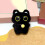 Porte-clés poupée chaton noir en peluche, écharpe,-Style4 6